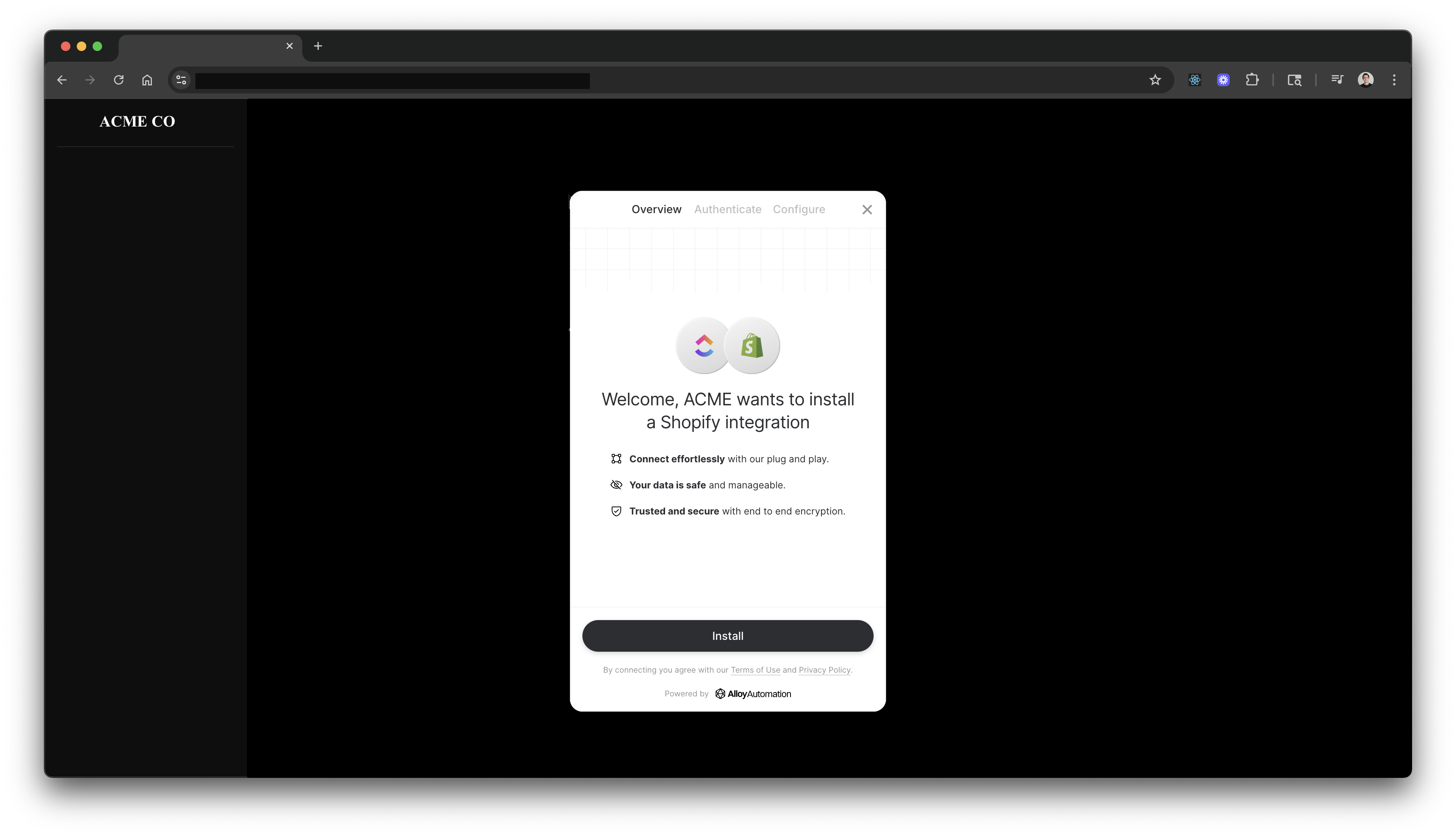 Embedded iPaaS Modal by Alloy Automation