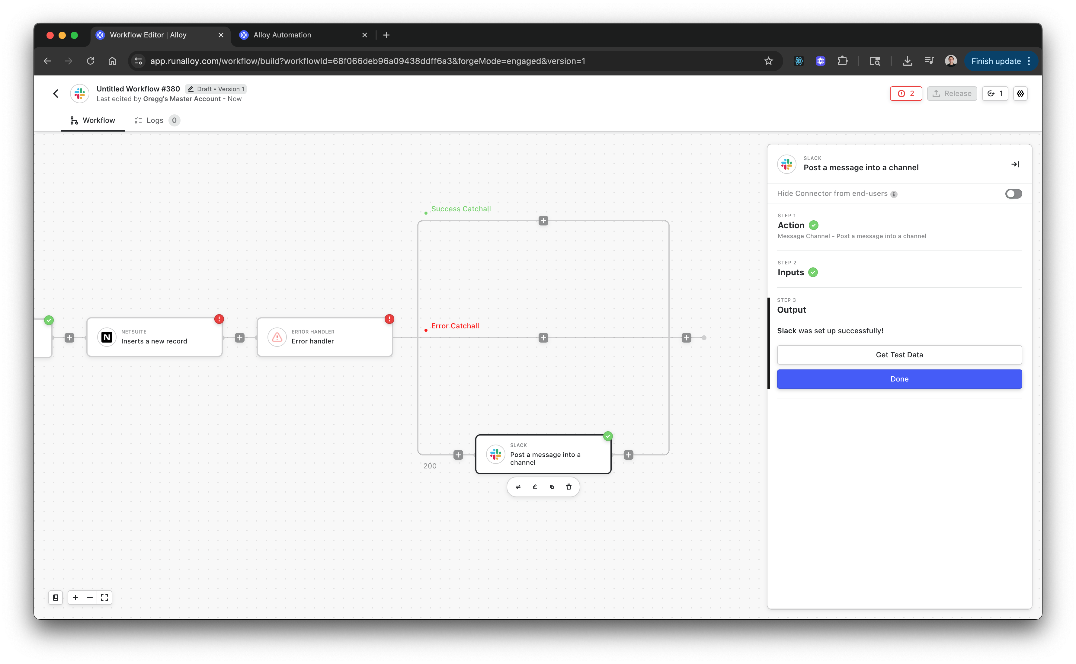 Alloy Automation Error Handler